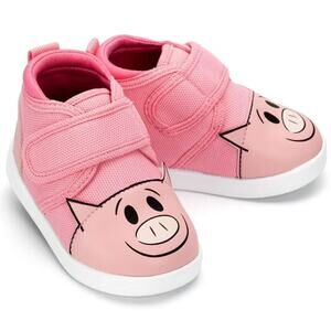 ikiki Girl's Pink Mo Willems' Piggie Squeaky Toddler Shoes Size 5